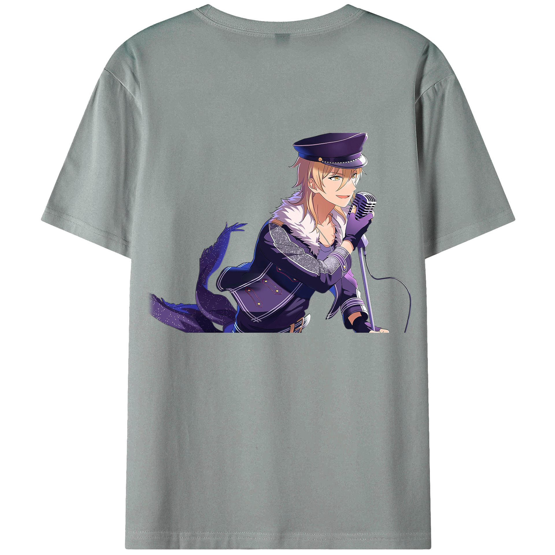 （画像用） あんさんぶるスターズ! Ensemble Stars 綿100％ メンズ半袖Tシャツ（バックプリント） 通気性